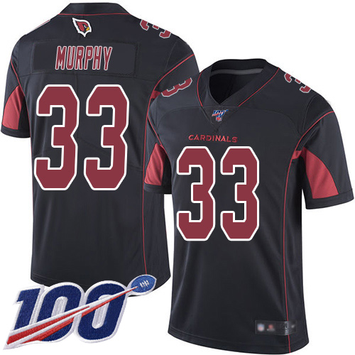 Arizona Cardinals Limited Black Men Byron Murphy Jersey NFL Football 33 100th Season Rush Vapor Untouchable